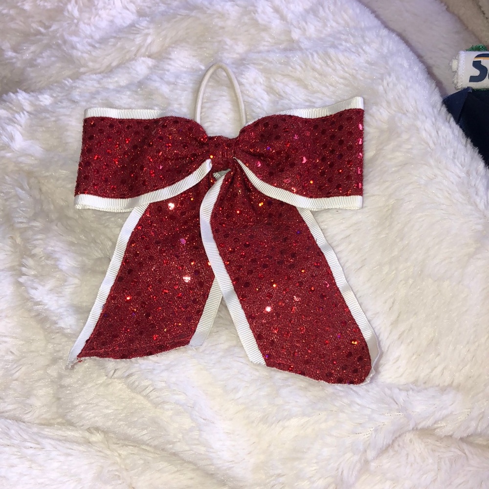 Red Sequenced Cheer Bow !